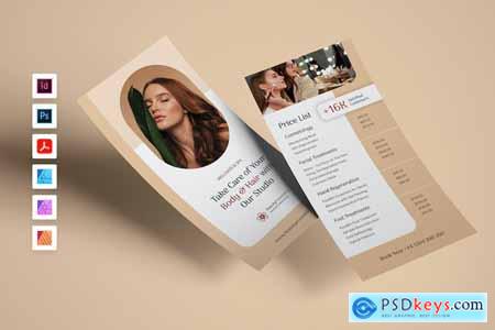 Beauty Cosmetics Flyer DL and Stories Template