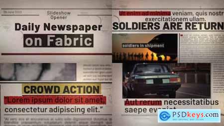 Daily Newspaper on Fabric 43278214