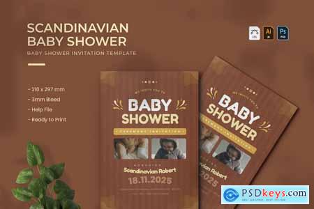 Scandinavian Baby Shower - Invitation