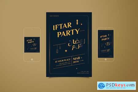 Dark Iftar Party Flyer Set