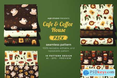 Cafe and Coffee House - Seamless Pattern