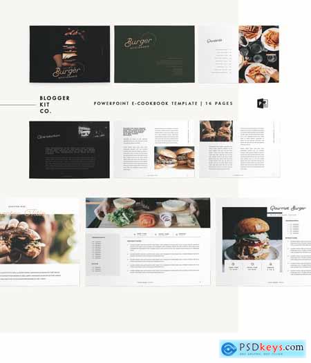 eBook Template Cookbook 16 Pages PowerPoint