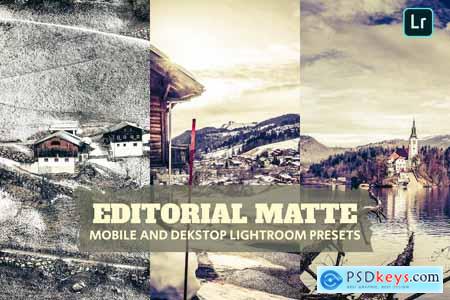 Editorial Matte Lightroom Presets Dekstop Mobile