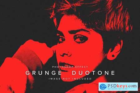 Grunge Duotone PSD Photo Effect