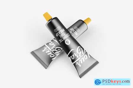 Metallic Cosmetic Tube Mockup