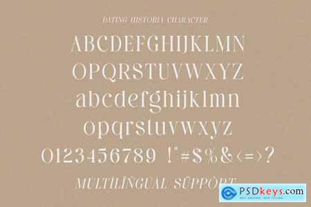 Dating Historia font family