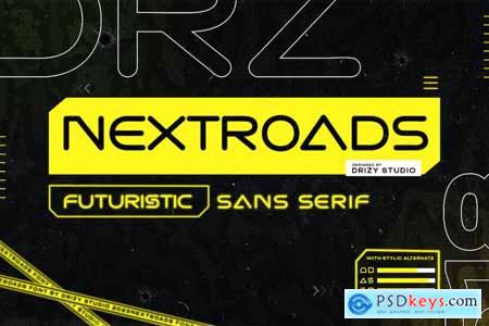 Nextroads - Sans Serif Futuristic Font