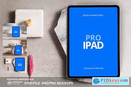 iPad Pro Stone Mockup