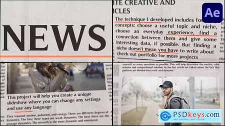 Newspaper Slideshow for After Effects 43182464