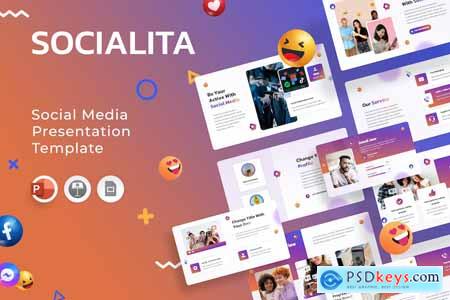 Socialita Social Media Powerpoint Template