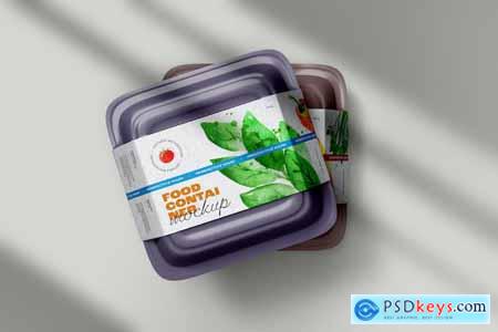 Plastic Food Container Mockup MHX49FR