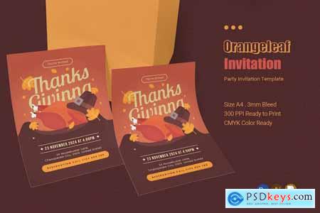 Orangeleaf Party Invitation