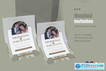 Coupleaf Wedding invitation