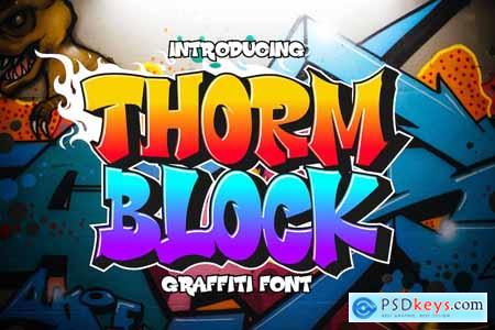 Thorm Block - Graffiti Font