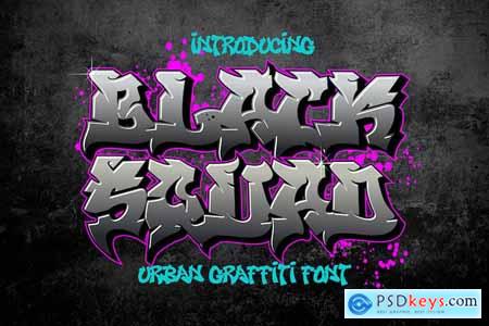 Black Squad - Urban Graffiti Font