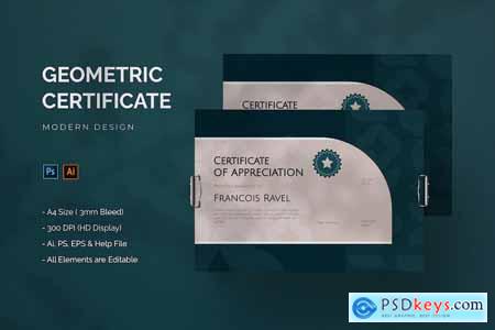 Geometric - Certificate Template