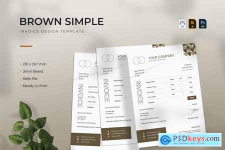Brown Simple Invoice