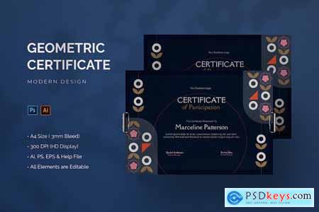 Geometric Pattern - Certificate Template