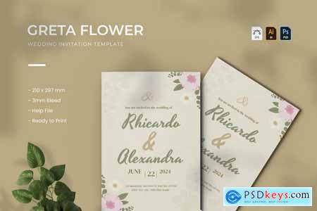 Greta Flower - Invitation