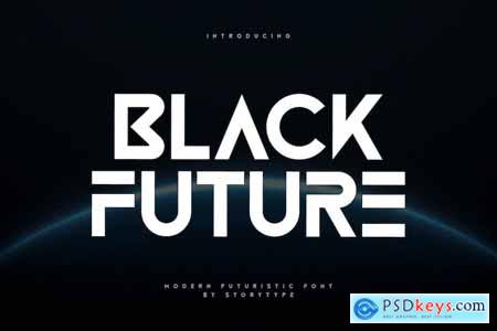 Black Future Modern Futuristic Font