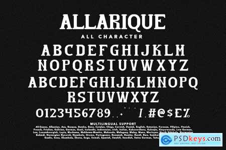 Allarique Medieval Serif Typeface