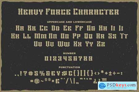 Heavy Force a Sharp Display Font