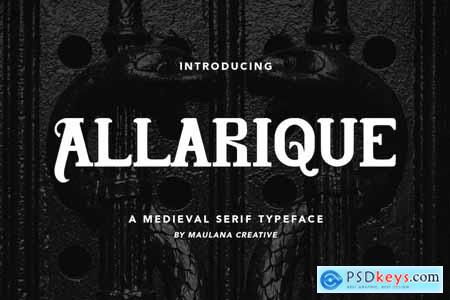 Allarique Medieval Serif Typeface