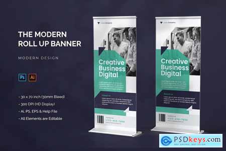 Modern Triangle Creative Business - Roll Up Banner