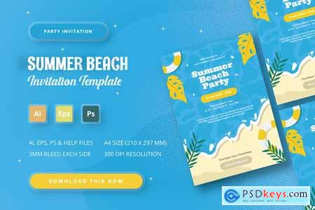 Summer Beach Party - Invitation