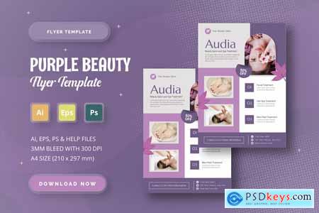 Purple Beauty Spa - Flyer Template