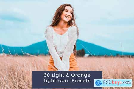 30 Light & Orange Lightroom Presets