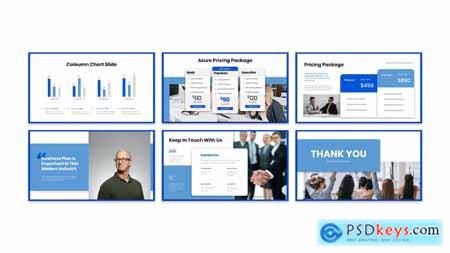 Azure - Business Presentation PowerPoint Template
