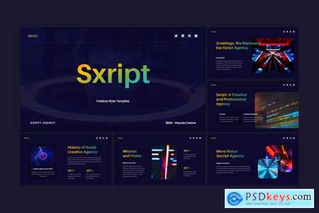 Sxript - Creative Pitch Deck PowerPoint Templat