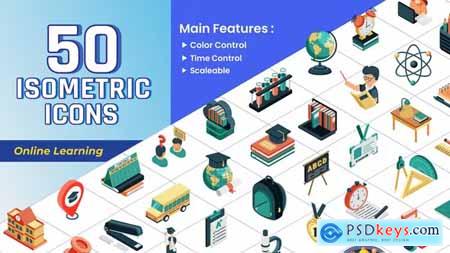 Isometric Icons - Online Learning 43668513