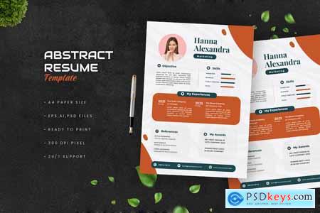 Green Abstract Resume