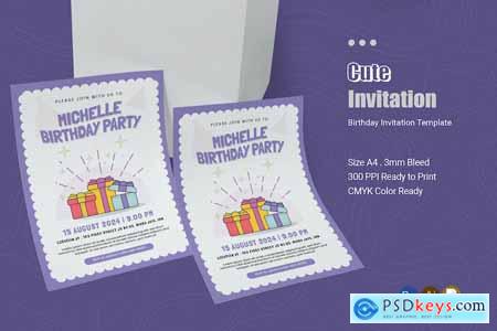 Cute Birthday Invitation