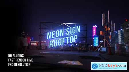 Neon Rooftop Logo Reveal 43713623