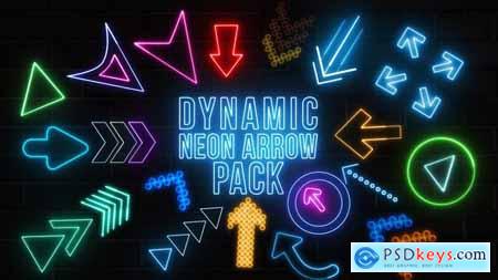 Dynamic Neon Arrows Pack 43368898