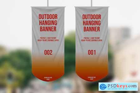 Outdoor Hanging Banner Mockup