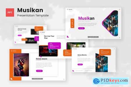 Musikan  Music Band Powerpoint Template