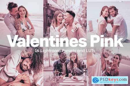 14 Valentines Pink Lightroom Presets and LUTs