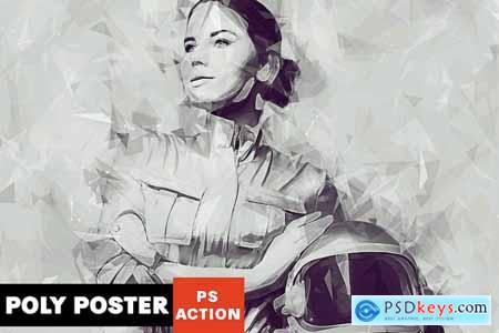 Poly Poster Photoshop Action