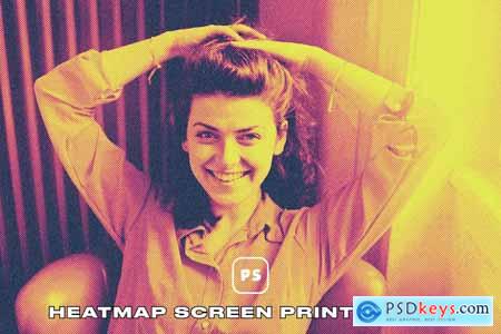 Heatmap Screen Print Effect