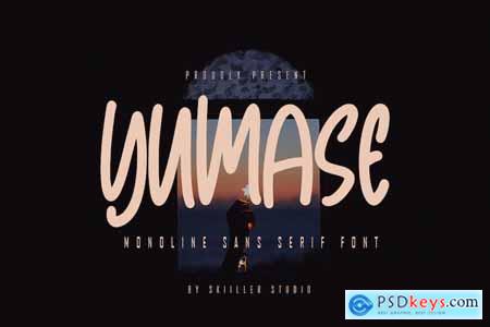 Yumase - Monoline Sans Serif Font