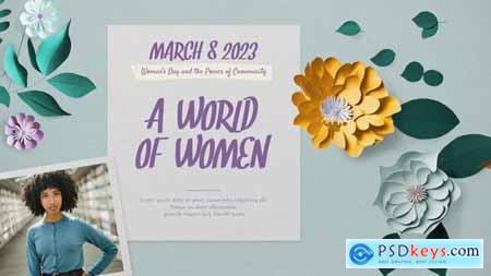 Paper Flowers Women's Day Intro 43738831