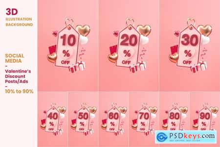 Valentines Discount Posts - 10% to 90%
