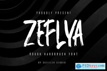 Zeflya - Rough Handbrush Font