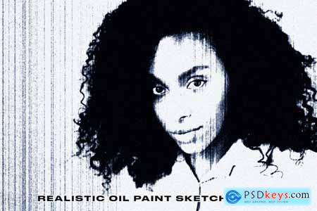 Realistic Oil Paint Sketch Effect
