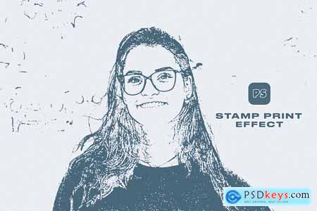 Stamp Print Effect