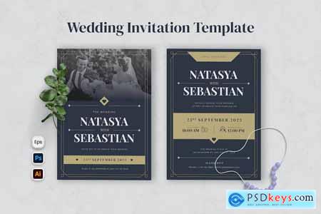 Simple Elegant Wedding Invitation